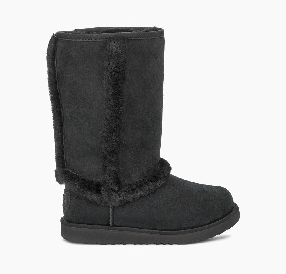 Ugg Tall Boot Big Kids - Ugg Hadley Ii Black - 813PSJVZE